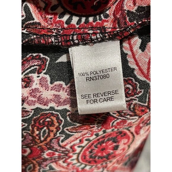 Cato Women's Floral Print V-Neck Blouse 3/4 Sleeve Size 22/24 Multicolor - Picture 10 of 10